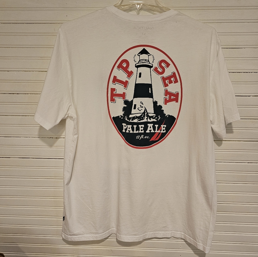 Nautica Tip-sea Pale Ale Nautical Theme Men's T Shirt Size XL